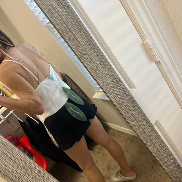 White Ruffle Tie-Front Top - Picture 7 of 9